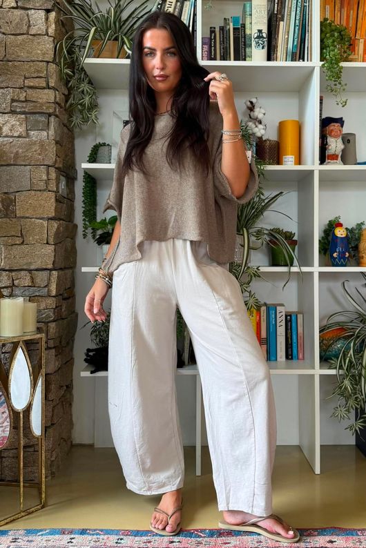 Lagen Relaxed Barrel Pant Calico
